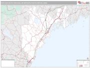 Portland-South Portland Metro Area <br /> Wall Map <br /> Premium Style 2025 Map