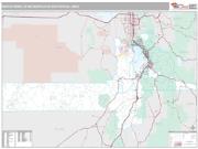 Provo-Orem Metro Area <br /> Wall Map <br /> Premium Style 2025 Map