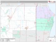 Racine Metro Area <br /> Wall Map <br /> Premium Style 2025 Map