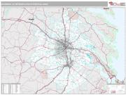 Richmond Metro Area <br /> Wall Map <br /> Premium Style 2025 Map
