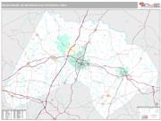 Rocky Mount Metro Area <br /> Wall Map <br /> Premium Style 2025 Map