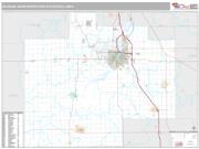 Saginaw Metro Area <br /> Wall Map <br /> Premium Style 2025 Map