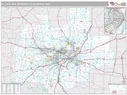 St. Louis Metro Area <br /> Wall Map <br /> Premium Style 2025 Map