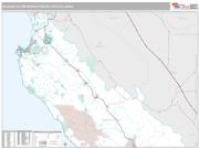 Salinas Metro Area <br /> Wall Map <br /> Premium Style 2025 Map