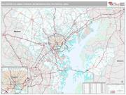Baltimore-Columbia-Towson Metro Area <br /> Wall Map <br /> Premium Style 2025 Map