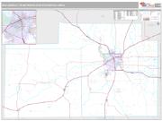 San Angelo Metro Area <br /> Wall Map <br /> Premium Style 2025 Map