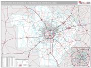 San Antonio-New Braunfels Metro Area <br /> Wall Map <br /> Premium Style 2025 Map