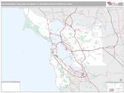 San Francisco-Oakland-Hayward Metro Area <br /> Wall Map <br /> Premium Style 2025 Map