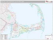 Barnstable Town Metro Area <br /> Wall Map <br /> Premium Style 2025 Map