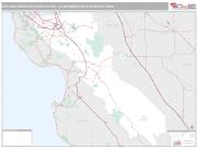 San Jose-Sunnyvale-Santa Clara Metro Area <br /> Wall Map <br /> Premium Style 2025 Map