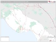 Santa Cruz-Watsonville Metro Area <br /> Wall Map <br /> Premium Style 2025 Map