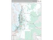 Seattle-Tacoma-Bellevue Metro Area <br /> Wall Map <br /> Premium Style 2025 Map
