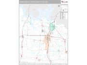 Sherman-Denison Metro Area <br /> Wall Map <br /> Premium Style 2025 Map