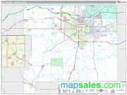 South Bend Metro Area <br /> Wall Map <br /> Premium Style 2025 Map