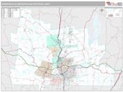 Springfield Metro Area <br /> Wall Map <br /> Premium Style 2025 Map