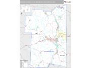 Weirton-Steubenville Metro Area <br /> Wall Map <br /> Premium Style 2025 Map