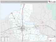 Syracuse Metro Area <br /> Wall Map <br /> Premium Style 2025 Map