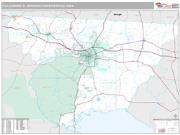 Tallahassee Metro Area <br /> Wall Map <br /> Premium Style 2025 Map