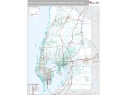 Tampa-St Petersburg-Clearwater Metro Area <br /> Wall Map <br /> Premium Style 2025 Map