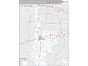 Terre Haute Metro Area <br /> Wall Map <br /> Premium Style 2025 Map