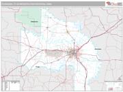 Texarkana Metro Area <br /> Wall Map <br /> Premium Style 2025 Map
