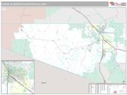Tucson Metro Area <br /> Wall Map <br /> Premium Style 2025 Map