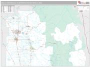 Visalia-Porterville Metro Area <br /> Wall Map <br /> Premium Style 2025 Map