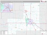 Waterloo-Cedar Falls Metro Area <br /> Wall Map <br /> Premium Style 2025 Map