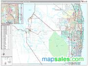 West Palm Beach-Boca Raton Metro Area <br /> Wall Map <br /> Premium Style 2025 Map