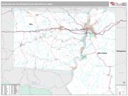 Wheeling Metro Area <br /> Wall Map <br /> Premium Style 2025 Map