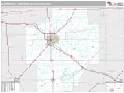 Bloomington Metro Area <br /> Wall Map <br /> Premium Style 2025 Map