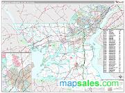 Wilmington-Newark Metro Area <br /> Wall Map <br /> Premium Style 2025 Map