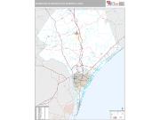 Wilmington Metro Area <br /> Wall Map <br /> Premium Style 2025 Map