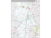 Worcester Metro Area <br /> Wall Map <br /> Premium Style 2025 Map