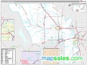 Yolo Metro Area <br /> Wall Map <br /> Premium Style 2025 Map