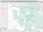 Prescott Metro Area <br /> Wall Map <br /> Premium Style 2025 Map