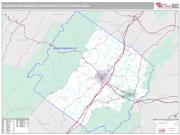Staunton-Waynesboro Metro Area <br /> Wall Map <br /> Premium Style 2025 Map