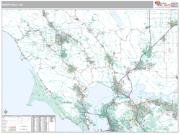 North Bay Metro Area <br /> Wall Map <br /> Premium Style 2025 Map