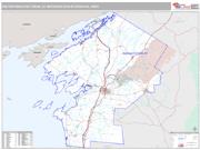 Watertown-Fort Drum Metro Area <br /> Wall Map <br /> Premium Style 2025 Map