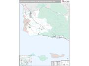 Santa Maria-Santa Barbara Metro Area <br /> Wall Map <br /> Premium Style 2025 Map