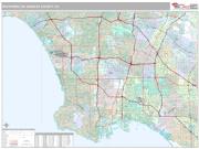 Southern Los Angeles County Metro Area <br /> Wall Map <br /> Premium Style 2025 Map