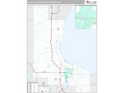 Bay City Metro Area <br /> Wall Map <br /> Premium Style 2025 Map