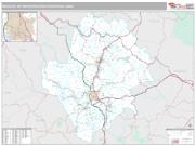 Beckley Metro Area <br /> Wall Map <br /> Premium Style 2025 Map