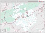Blacksburg-Christiansburg-Radford Metro Area <br /> Wall Map <br /> Premium Style 2025 Map