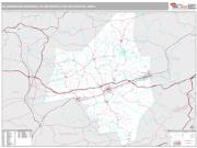 Bloomsburg-Berwick Metro Area <br /> Wall Map <br /> Premium Style 2025 Map