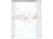 Burlington Metro Area <br /> Wall Map <br /> Premium Style 2025 Map
