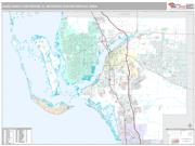 Cape Coral-Fort Myers Metro Area <br /> Wall Map <br /> Premium Style 2025 Map