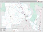 Cape Girardeau Metro Area <br /> Wall Map <br /> Premium Style 2025 Map