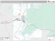 Coeur d'Alene Metro Area <br /> Wall Map <br /> Premium Style 2025 Map