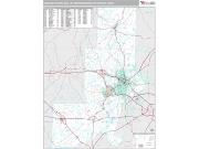 Durham-Chapel Hill Metro Area <br /> Wall Map <br /> Premium Style 2025 Map